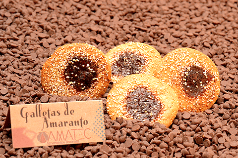 Oblea de amaranto con chocolate